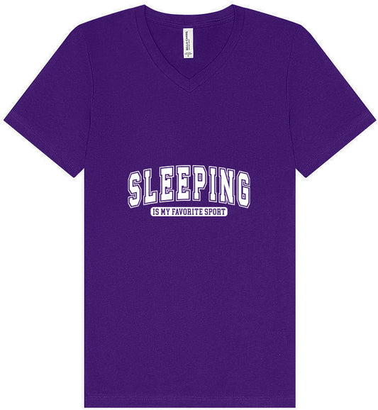 Sleeping is My Favorite Sport Unisex V-Neck Shirt