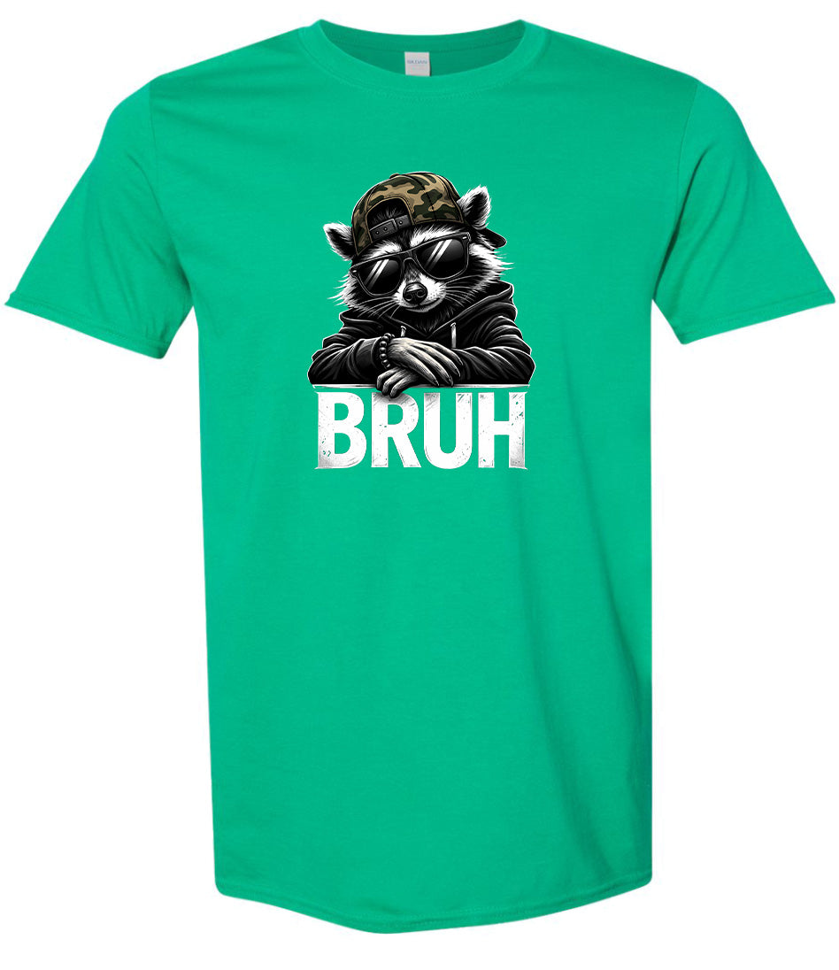 Bruh Raccoon Children's Gildan Soft Shirt