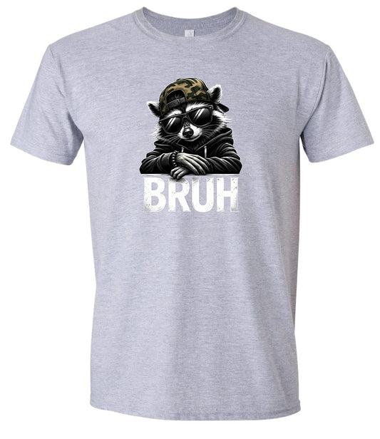 Bruh Raccoon Children's Gildan Soft Shirt