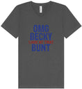 Load image into Gallery viewer, OMG Becky, Look at that Bunt Unisex V-Neck Shirt
