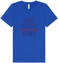 Load image into Gallery viewer, OMG Becky, Look at that Bunt Unisex V-Neck Shirt
