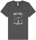 Load image into Gallery viewer, Chill the Fourth Out Unisex V-Neck Shirt
