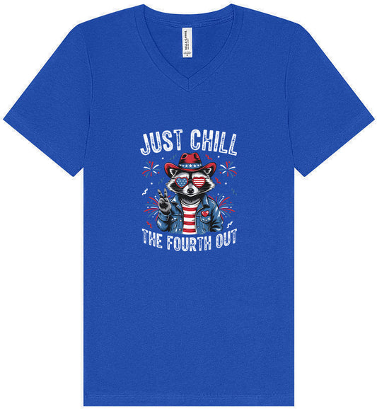 Chill the Fourth Out Unisex V-Neck Shirt