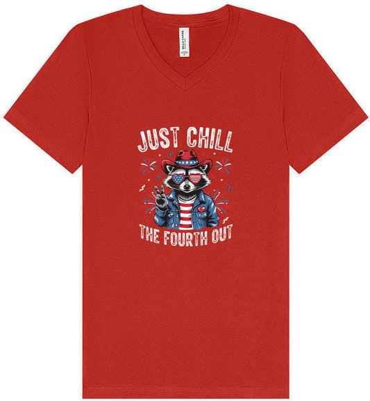 Chill the Fourth Out Unisex V-Neck Shirt