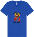 Load image into Gallery viewer, Jesus is Back, Back Again Unisex V-Neck Shirt
