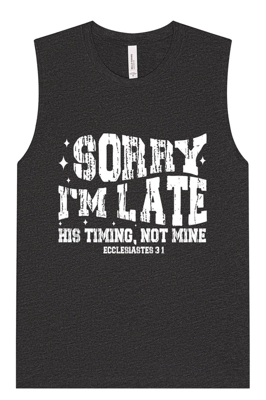 His Timing, Not Mine Muscle Tank