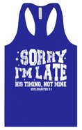 Load image into Gallery viewer, His Timing, Not Mine Women's Racerback Tank
