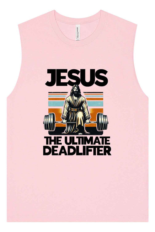 Jesus, the Ultimate Deadlifter Muscle Tank