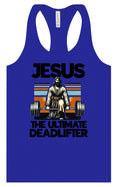 Load image into Gallery viewer, Jesus, the Ultimate Deadlifter Women's Racerback Tank
