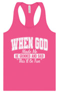 Load image into Gallery viewer, God Said "This'll Be Fun" Women's Racerback Tank
