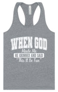 Load image into Gallery viewer, God Said "This'll Be Fun" Women's Racerback Tank
