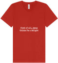 Load image into Gallery viewer, Jesus Thinks I'm a Delight Unisex V-Neck Shirt
