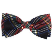 BLACK STEWART PLAID BOW TIE
