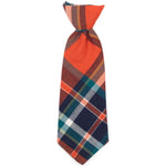ORANGE/NAVY PLAID FLOWER