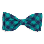 GREEN/NAVY BUFFALO CHECK NECK TIE
