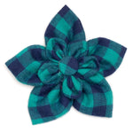 GREEN/NAVY BUFFALO CHECK NECK TIE