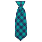 GREEN/NAVY BUFFALO CHECK NECK TIE