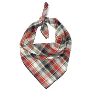 OLIVE MULTI PLAID NECK TIE