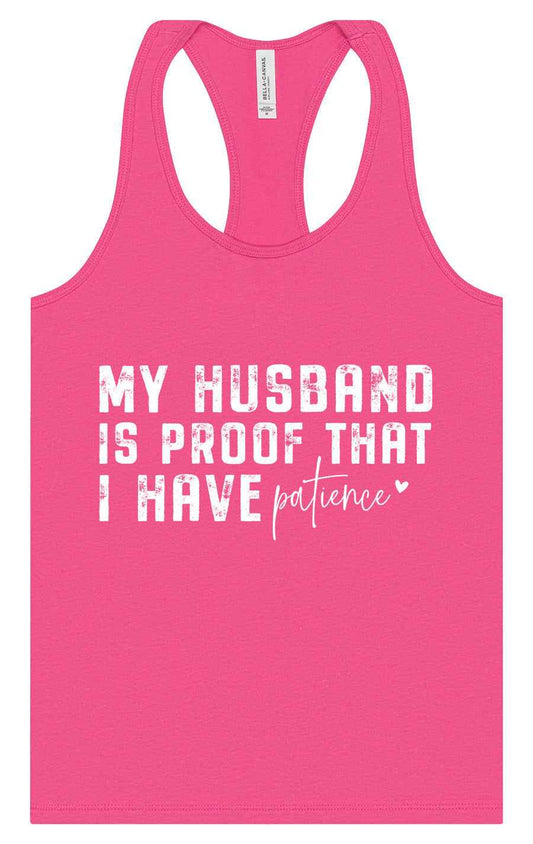 My Husband is Proof Women's Racerback Tank