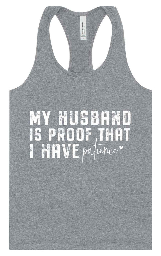 My Husband is Proof Women's Racerback Tank