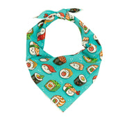 Sushi Dog Bandana | Food Dog Tie Bandana  |  Sushi Facing Down Design