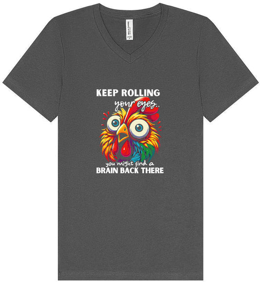 Chicken Brain Unisex V-Neck Shirt