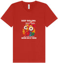 Load image into Gallery viewer, Chicken Brain Unisex V-Neck Shirt
