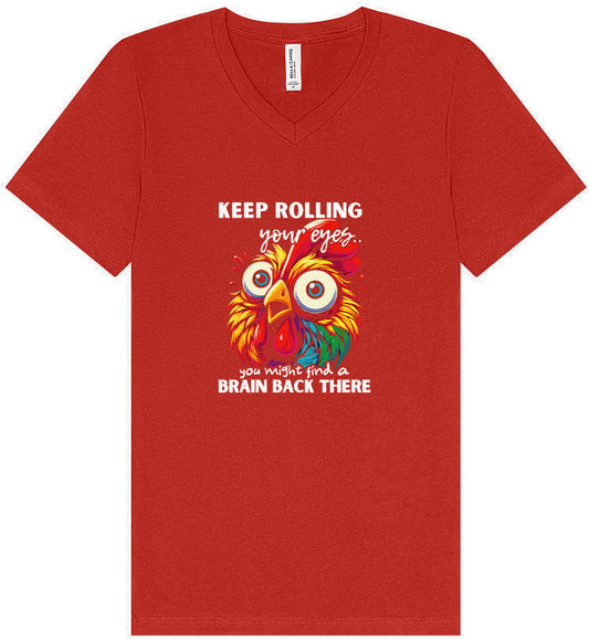 Chicken Brain Unisex V-Neck Shirt