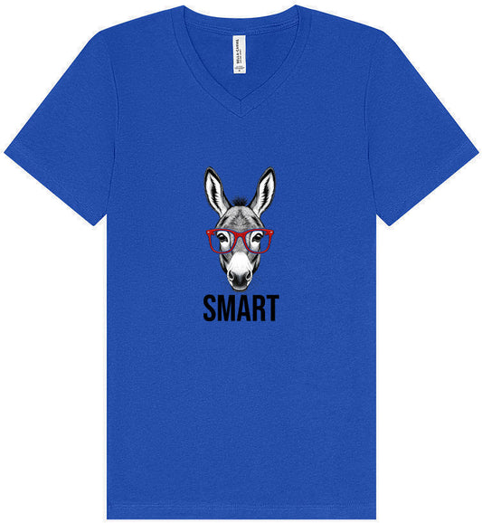 Smart Donkey Unisex V-Neck Shirt