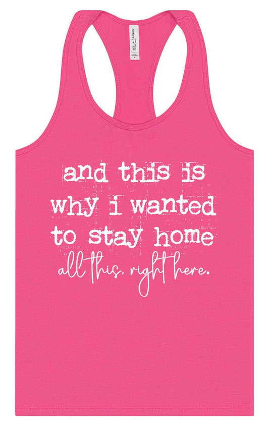 This is Why I Wanted to Stay Home Women's Racerback Tank