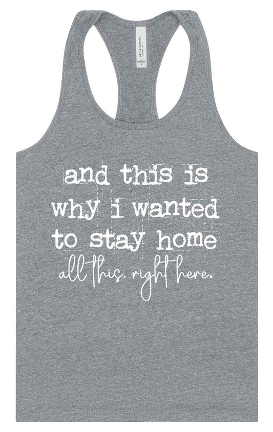 This is Why I Wanted to Stay Home Women's Racerback Tank