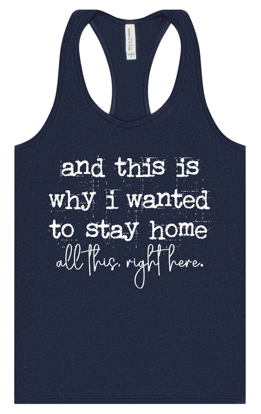 This is Why I Wanted to Stay Home Women's Racerback Tank