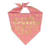 Birthday Girl Dog Birthday |  Birthday Dog Bandana | Happy Birthday Bandana | - GOLD FOIL