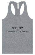 Load image into Gallery viewer, WWJD? Women's Racerback Tank
