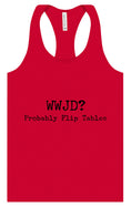 Load image into Gallery viewer, WWJD? Women's Racerback Tank
