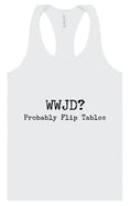 Load image into Gallery viewer, WWJD? Women's Racerback Tank
