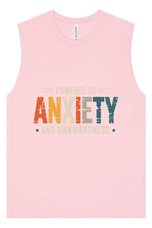 Powered by Anxiety Muscle Tank