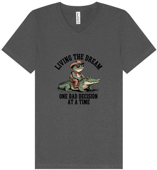 One Bad Decision Unisex V-Neck Shirt