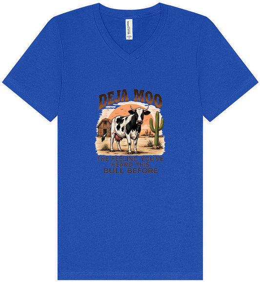 Deja Moo Unisex V-Neck Shirt