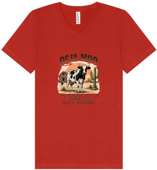 Deja Moo Unisex V-Neck Shirt