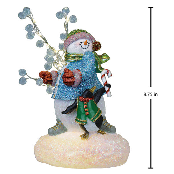 Snowgal And Penguin Lighted Figurine - Southlake Paws