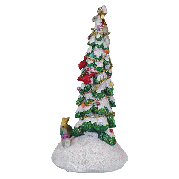 Critter Tree Lighted Figurine - Southlake Paws