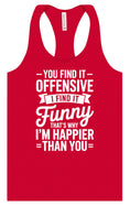 Load image into Gallery viewer, You Find It Offensive Women's Racerback Tank
