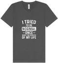 Load image into Gallery viewer, Tried to Be Normal Unisex V-Neck Shirt
