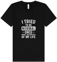 Load image into Gallery viewer, Tried to Be Normal Unisex V-Neck Shirt
