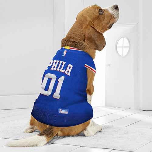 Philadelphia 76ers NBA Dog Jersey - Official Basketball Pet Fan Apparel