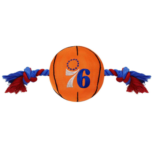 Philadelphia 76ers - Nylon Basketball Rope Dog Toy - NBA Pet Fan Collection