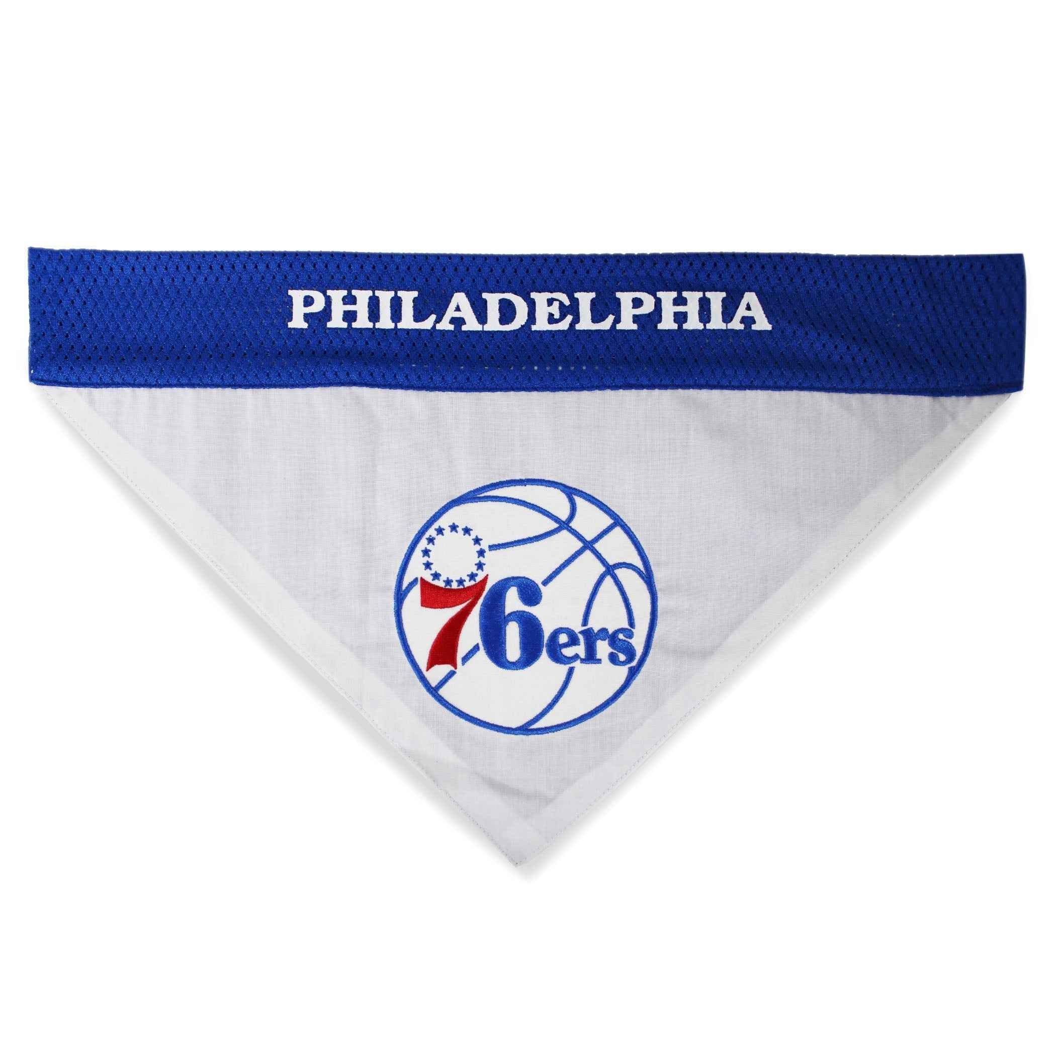Philadelphia 76ers - Home and Away Reversible Dog Bandana - NBA Game Day Pet Apparel