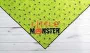 Halloween Bandana | Halloween Dog Bandana, Green Spider Web with Spiders | Little Monster