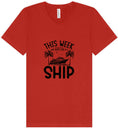 Load image into Gallery viewer, We Don't Give a Ship Unisex V-Neck Shirt

